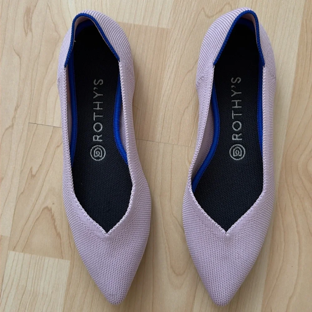 Rothy's Lavender Pointed Toe Flats - Picture 5 of 9